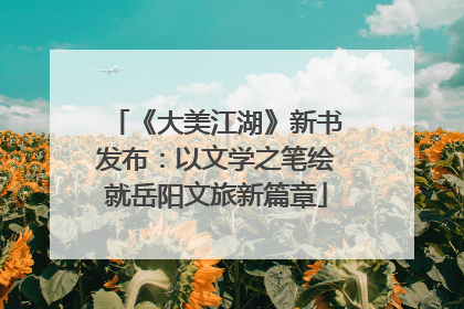 《大美江湖》新书发布：以文学之笔绘就岳阳文旅新篇章