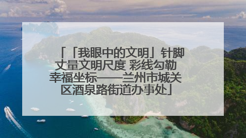 「我眼中的文明」针脚丈量文明尺度 彩线勾勒幸福坐标——兰州市城关区酒泉路街道办事处