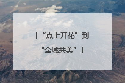 “点上开花”到“全域共美”