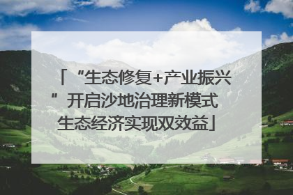 “生态修复+产业振兴”开启沙地治理新模式 生态经济实现双效益