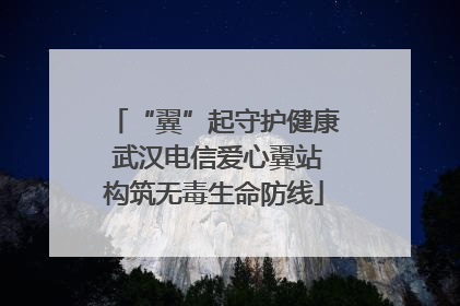 “翼”起守护健康 武汉电信爱心翼站构筑无毒生命防线