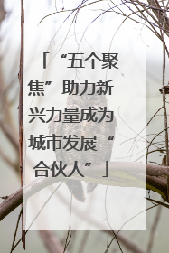 “五个聚焦”助力新兴力量成为城市发展“合伙人”