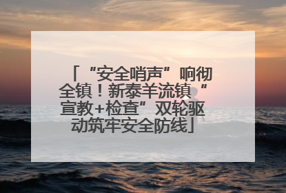 “安全哨声”响彻全镇！新泰羊流镇“宣教+检查”双轮驱动筑牢安全防线