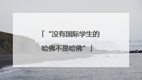 “没有国际学生的哈佛不是哈佛”