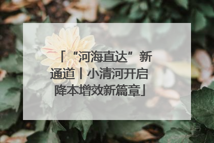 “河海直达”新通道丨小清河开启降本增效新篇章
