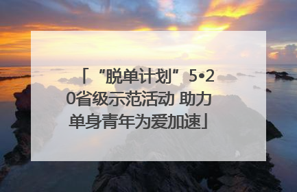 “脱单计划”5•20省级示范活动 助力单身青年为爱加速