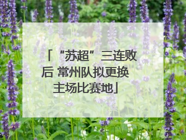 “苏超”三连败后 常州队拟更换主场比赛地