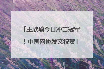 王欣瑜今日冲击冠军！中国网协发文祝贺