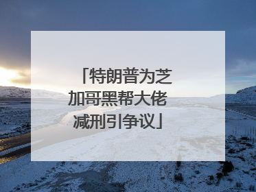 特朗普为芝加哥黑帮大佬减刑引争议