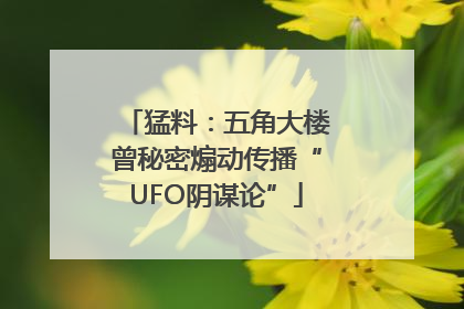 猛料：五角大楼曾秘密煽动传播“UFO阴谋论”