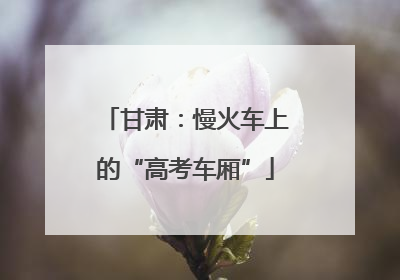 甘肃：慢火车上的“高考车厢”