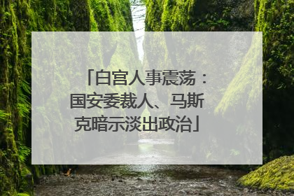 白宫人事震荡：国安委裁人、马斯克暗示淡出政治