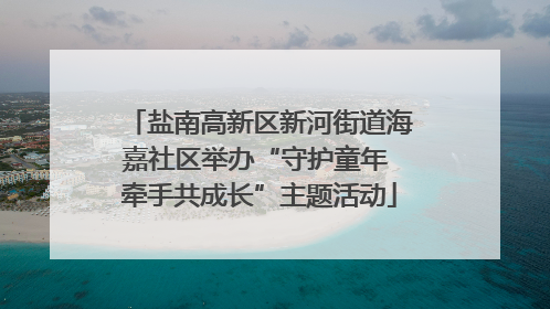 盐南高新区新河街道海嘉社区举办“守护童年 牵手共成长”主题活动