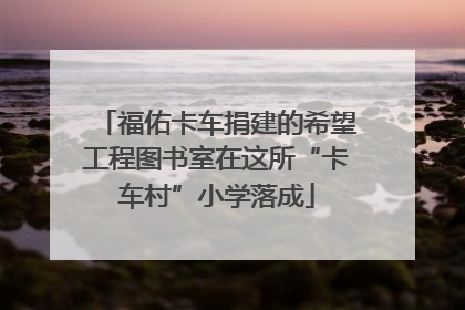 福佑卡车捐建的希望工程图书室在这所“卡车村”小学落成