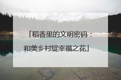 稻香里的文明密码：和美乡村绽幸福之花