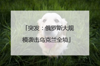 突发：俄罗斯大规模袭击乌克兰全境