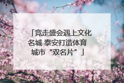 竞走盛会遇上文化名城 泰安打造体育城市“双名片”
