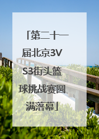 第二十一届北京3VS3街头篮球挑战赛圆满落幕