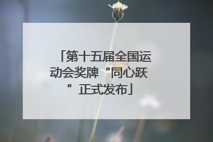 第十五届全国运动会奖牌“同心跃”正式发布