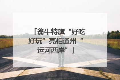 翁牛特旗“好吃好玩”亮相通州“运河西岸”