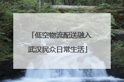 低空物流配送融入武汉民众日常生活