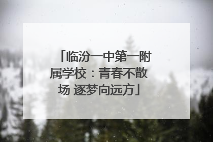 临汾一中第一附属学校：青春不散场 逐梦向远方