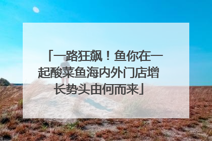 一路狂飙！鱼你在一起酸菜鱼海内外门店增长势头由何而来