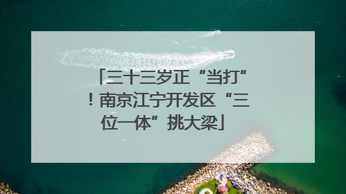 三十三岁正“当打”！南京江宁开发区“三位一体”挑大梁