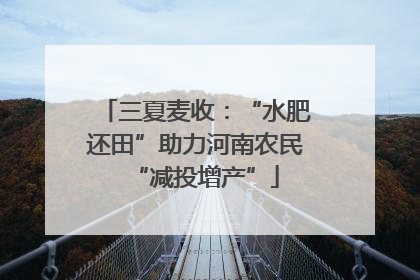 三夏麦收：“水肥还田”助力河南农民“减投增产”