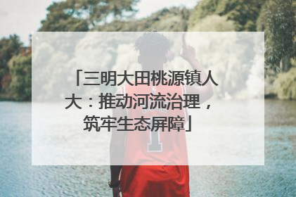 三明大田桃源镇人大：推动河流治理，筑牢生态屏障
