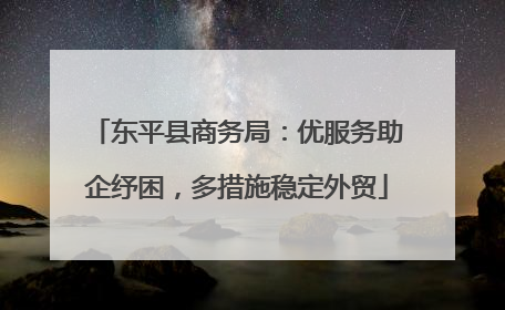 东平县商务局：优服务助企纾困，多措施稳定外贸