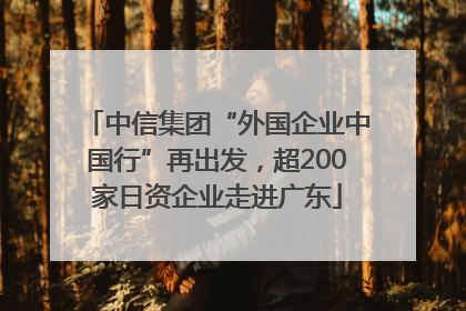 中信集团“外国企业中国行”再出发，超200家日资企业走进广东