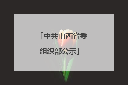 中共山西省委组织部公示