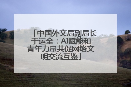 中国外文局副局长于运全：AI赋能和青年力量共促网络文明交流互鉴