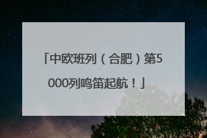 中欧班列（合肥）第5000列鸣笛起航！
