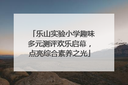 乐山实验小学趣味多元测评欢乐启幕，点亮综合素养之光