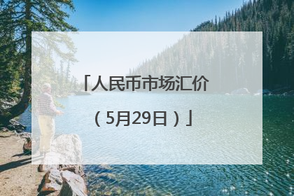 人民币市场汇价（5月29日）
