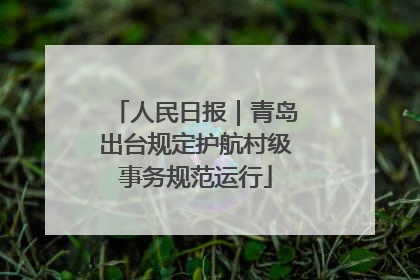 人民日报｜青岛出台规定护航村级事务规范运行