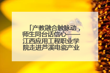 产教融合触脉动，师生同台话信心——江西应用工程职业学院走进芦溪电瓷产业园创新思政课堂