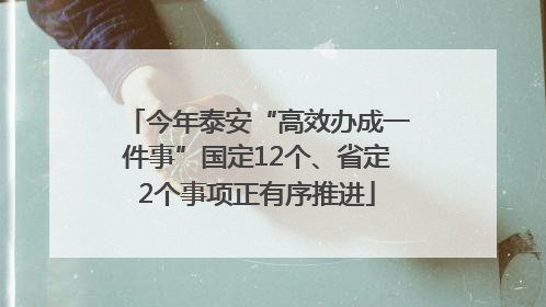 今年泰安“高效办成一件事”国定12个、省定2个事项正有序推进