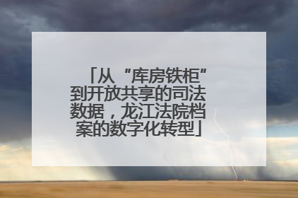 从“库房铁柜”到开放共享的司法数据，龙江法院档案的数字化转型