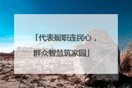 代表履职连民心，群众智慧筑家园
