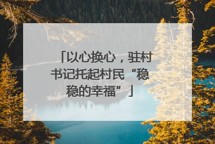 以心换心，驻村书记托起村民“稳稳的幸福”