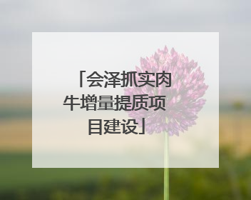 会泽抓实肉牛增量提质项目建设