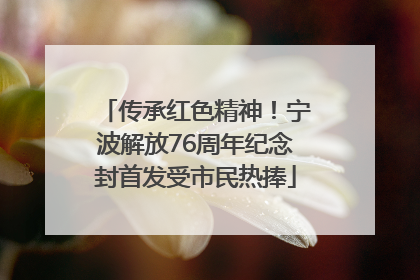 传承红色精神！宁波解放76周年纪念封首发受市民热捧