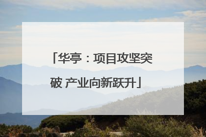华亭：项目攻坚突破 产业向新跃升
