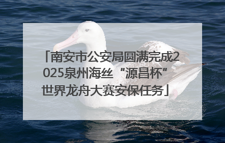 南安市公安局圆满完成2025泉州海丝“源昌杯”世界龙舟大赛安保任务