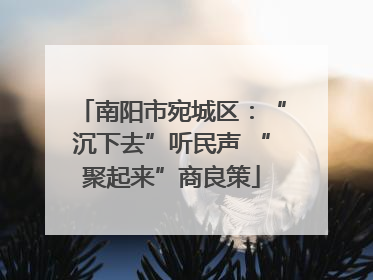 南阳市宛城区：“沉下去”听民声 “聚起来”商良策