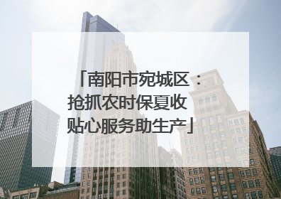 南阳市宛城区：抢抓农时保夏收 贴心服务助生产