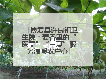 博爱县许良镇卫生院：麦香里的“医靠”“三夏”服务温暖农户心